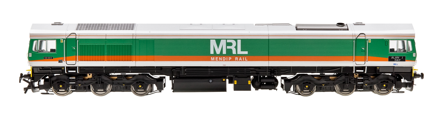 Class 59 59002 MRL Green/Orange Alan J Day Diesel Locomotive - DCC Fitted
