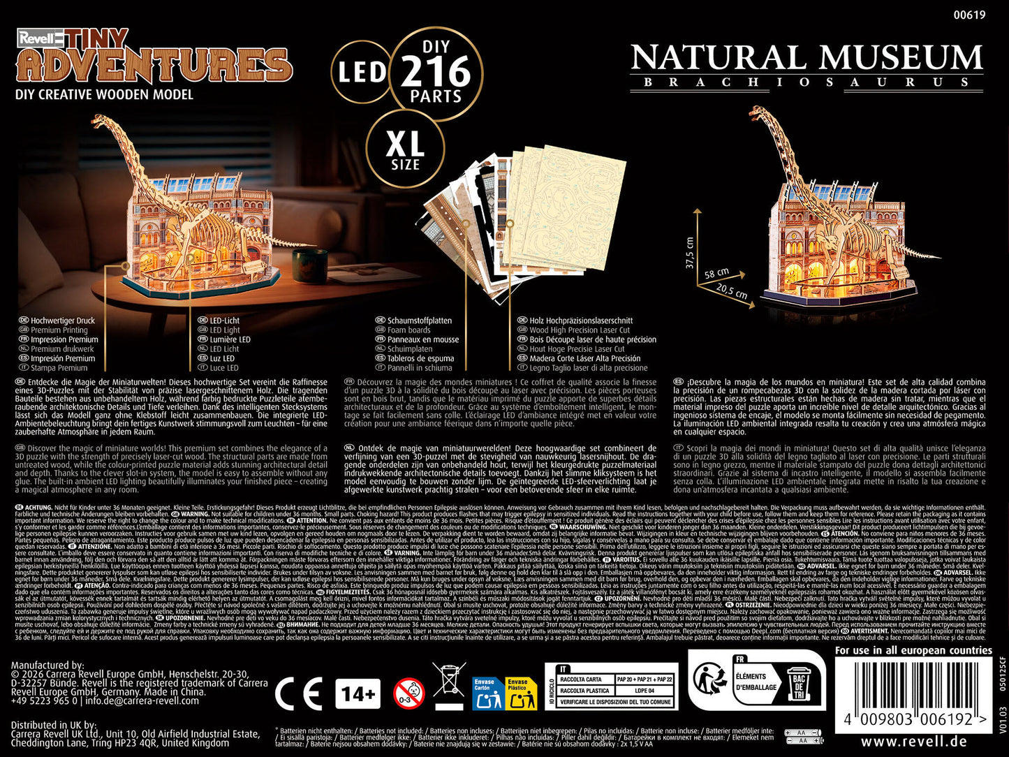 Natural Museum Brachiosaurus Tiny Adventures Model Kit