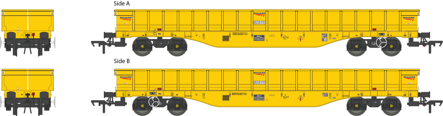 JNA-Y 'Hawk' Inner Wagon Network Rail Yellow 81705831219-7