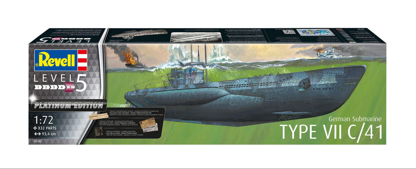 German Submarine Type VII C/41 Model Kit