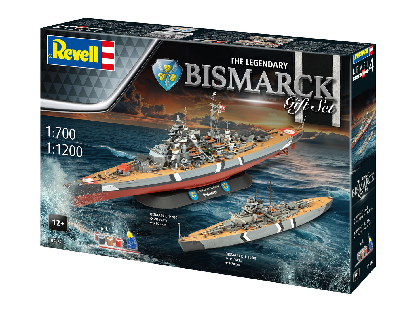 Gift Set The Legendary Bismarck (1:700 & 1:1200) Model Kit