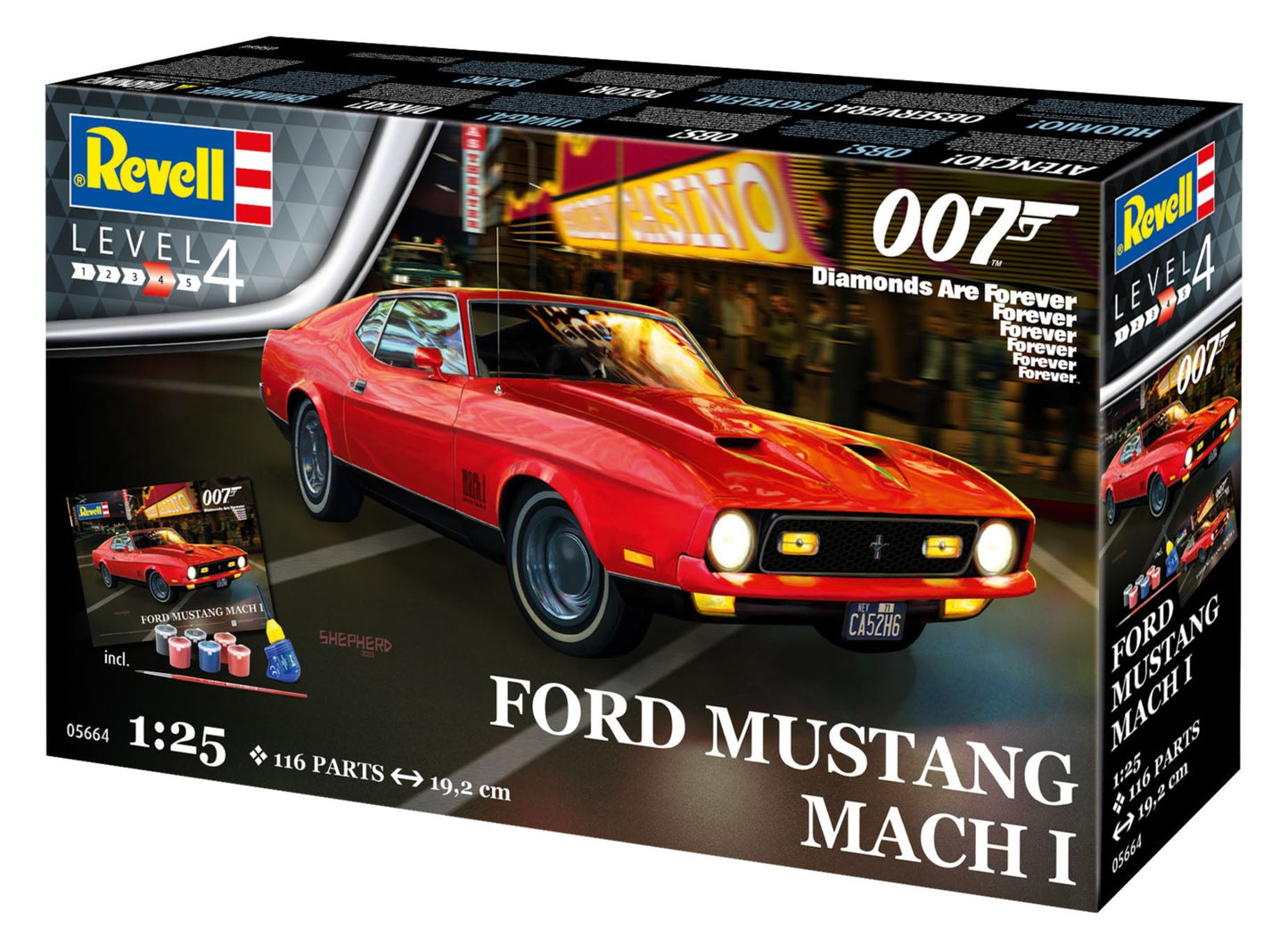 05664 James Bond Ford Mustang Mach 1 Gift Set (1:25 Scale) Kit