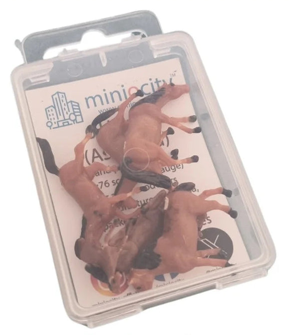 1:76 Scale Horses Figures (Pack of 6)
