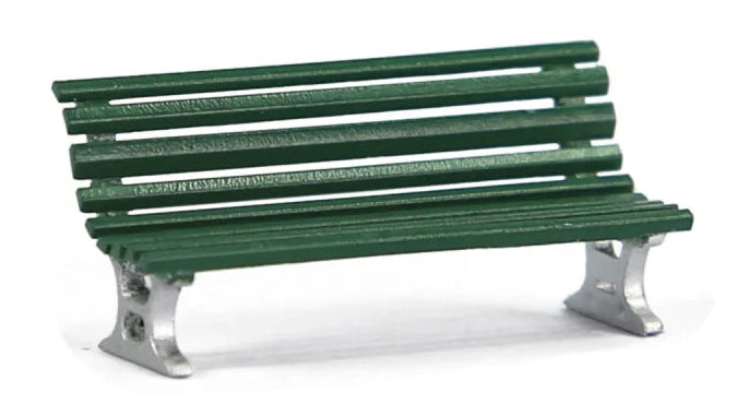 1:76 Station Benches - Green