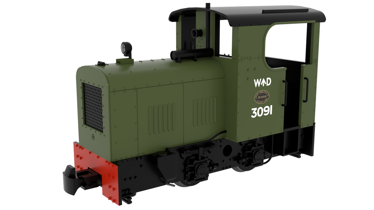 834011 009 Fowler Resilient - War Department WD Green Diesel Locomotive
