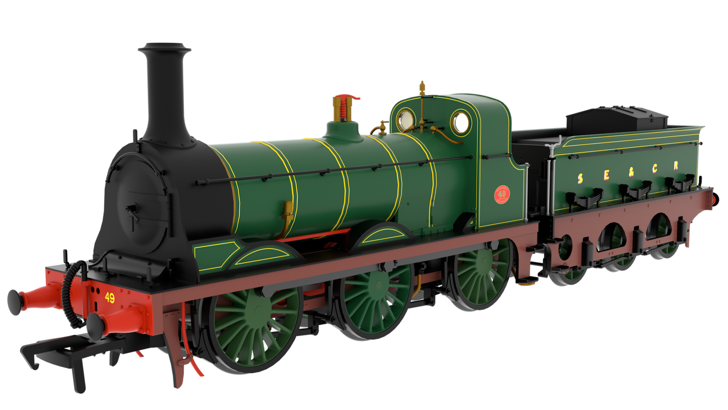 825010 SER O Class 0-6-0 No. 49 SECR Lined Green (simplified) Steam Locomotive