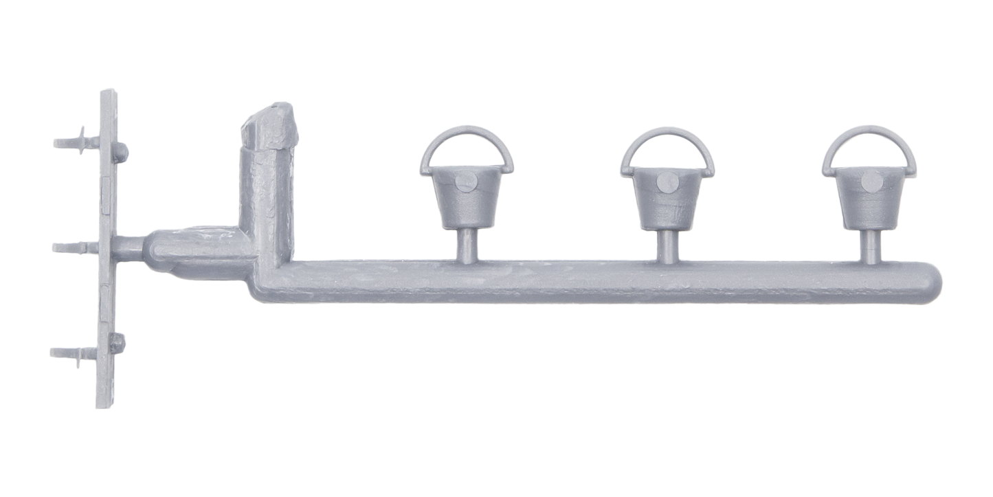 Kitmaster Genesis - 3 x Fire Buckets & Rack