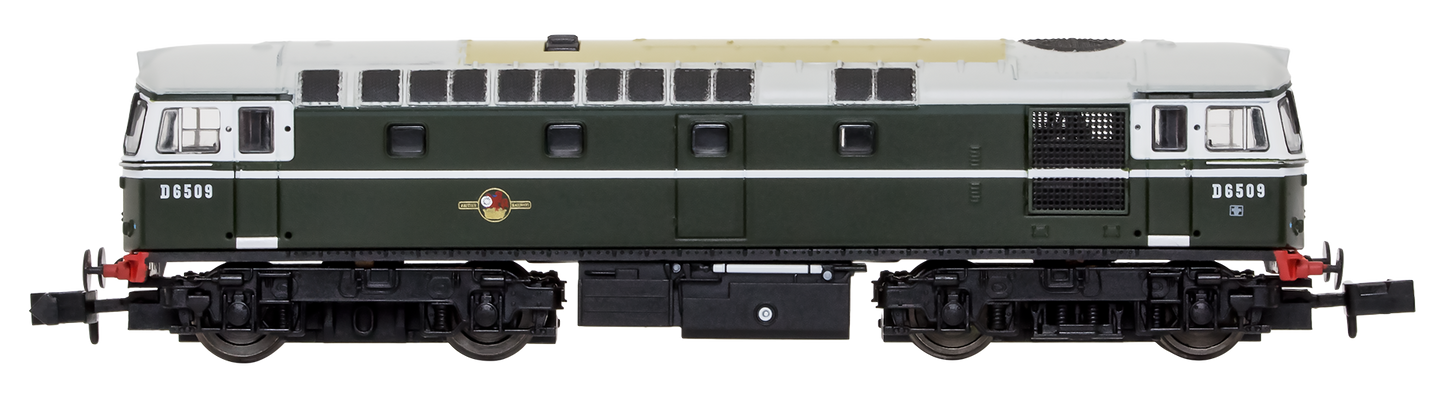 Class 33/0 D6509 BR Green No Yellow Warning Panel Diesel Locomotive - DCC Fitted
