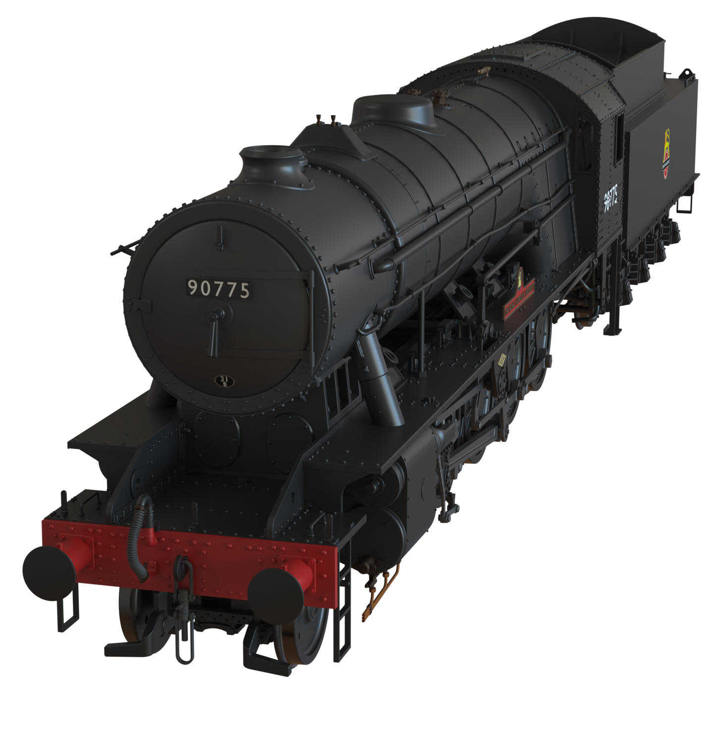 WD Austerity 2-10-0 'The Royal Norfolk Reg' BR Black Early Crest No.90775 Steam Locomotive