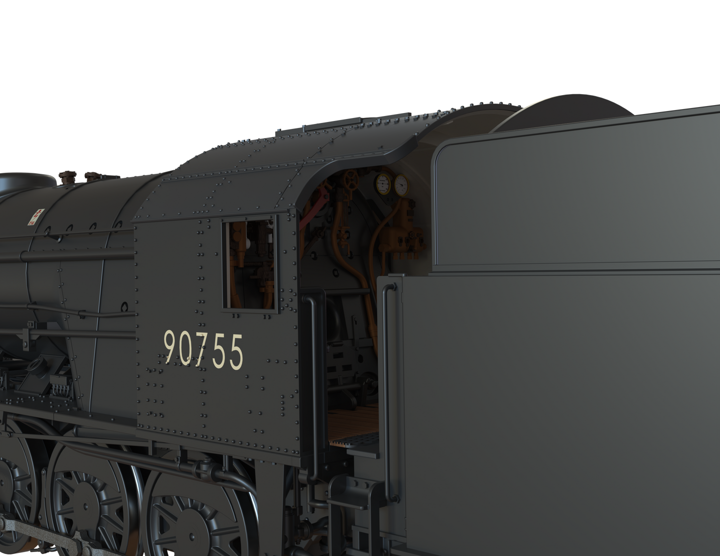 WD Austerity 2-10-0 BR Black Late Crest No.90755 Steam Locomotive - DCC Sound