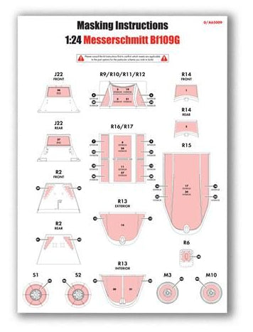 Masking Set - Messerschmitt Bf109G (A17003)