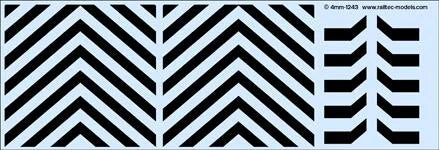 Wasp Stripes / Chevrons (to suit BR Shunter) Waterslide Decals