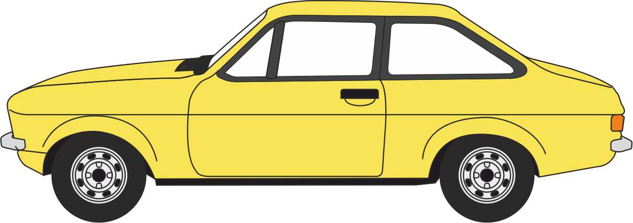120ESC002 1:120 Ford Escort Mk2 Signal Yellow