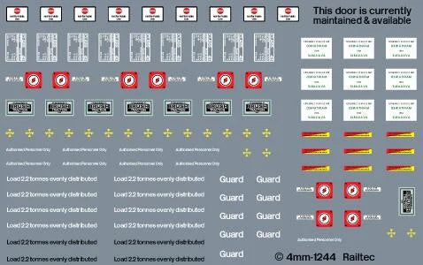 Class 43 HST power Car Detail Waterslide Decals