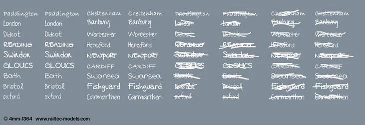 Handwritten Chalk Destinations: Western Waterslide Decals