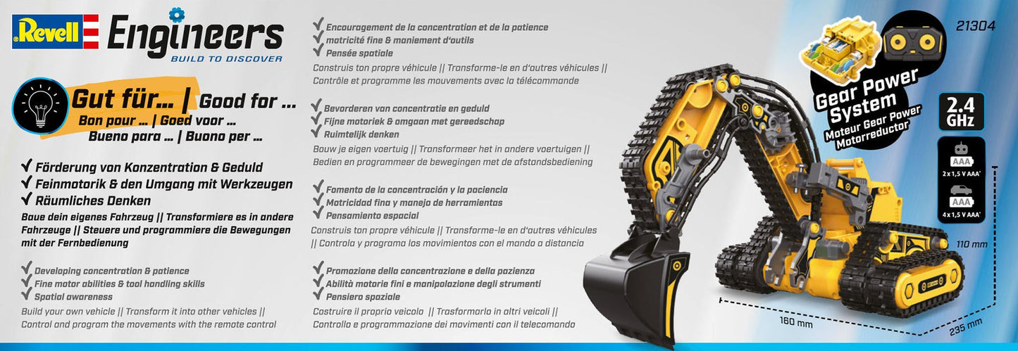 RC Engineering Vehicle 4in1 Revell Engineers Model Kit