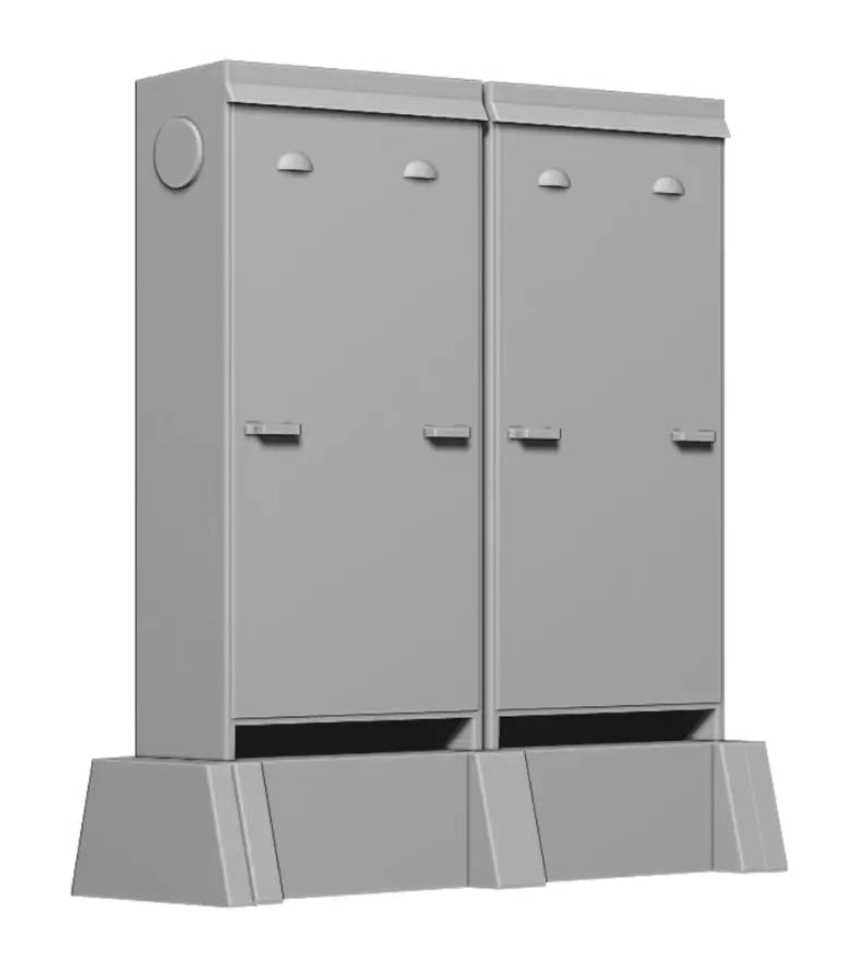 2163-148 N Gauge Lineside Details - Large Lineside Cabinets x4