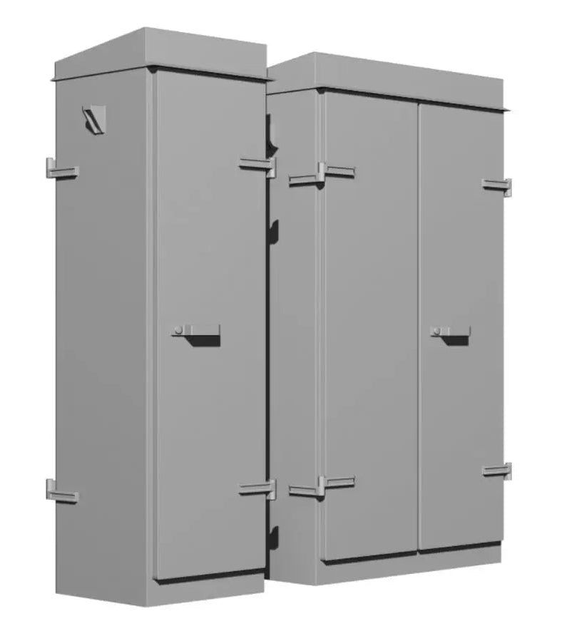 2164-043 O Gauge Lineside Details - WR 1980s Tall Lineside Cabinets x5