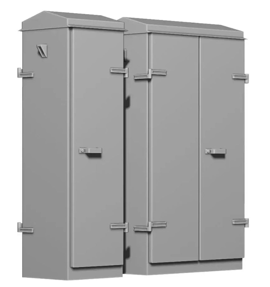 2165-148 N Gauge Lineside Details - Modern Lineside Cabinets x5