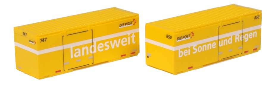 Pre-Owned RhB Swiss Post Container Set (2)