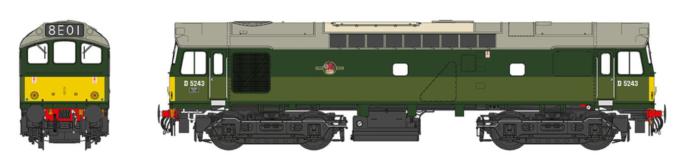 Class 25/3 D5243 BR Two Tone Green SYP Diesel Locomotive