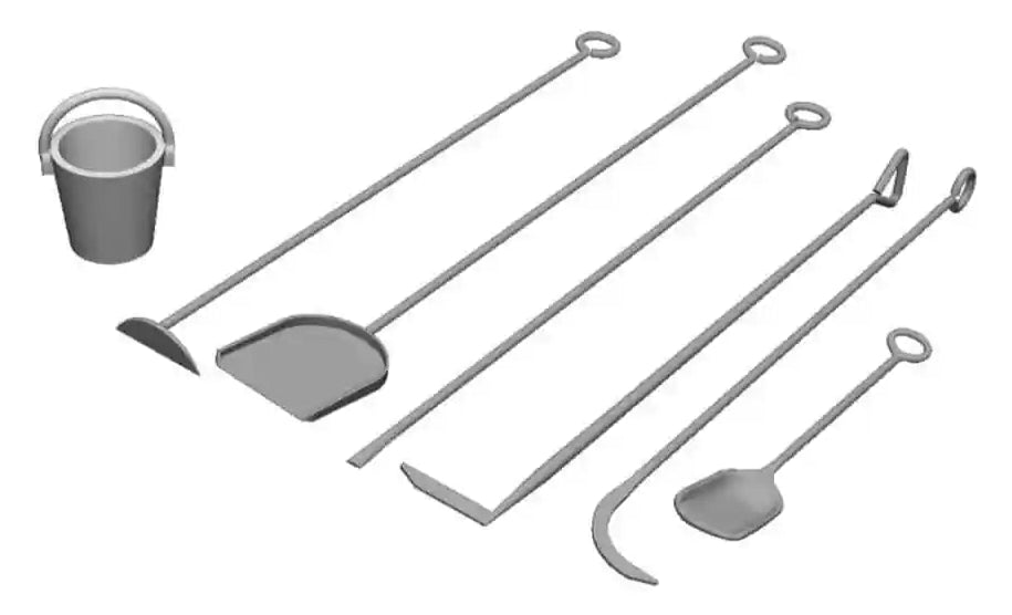 OO Gauge - Detailing - Tank Engine Fire Iron Set