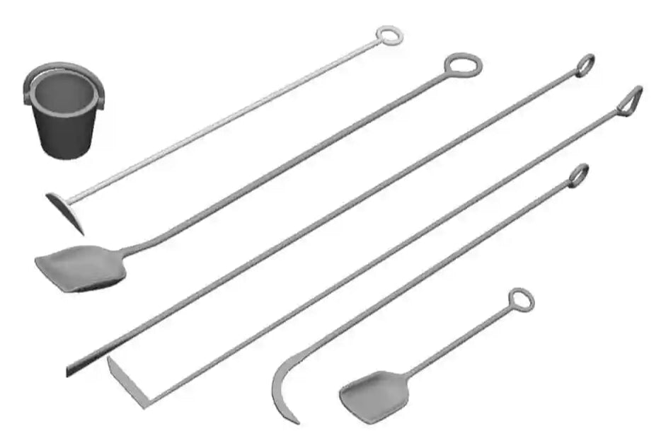 OO Gauge - Detailing - Tender Engine Fire Iron Set