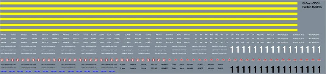 RT-4-3001 Coach detail pack A (1st class, solebar, Private, Guard, etc) Transfer