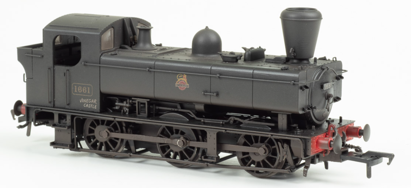 Rapido Class 16XX BR Black Early Emblem w/Busby Chimney No.1661 Steam Locomotive - Weathered