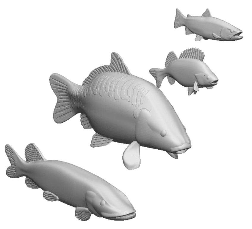 OO Gauge - Pets, Wildlife & Livestock - Fresh Water Fish (3x Each)