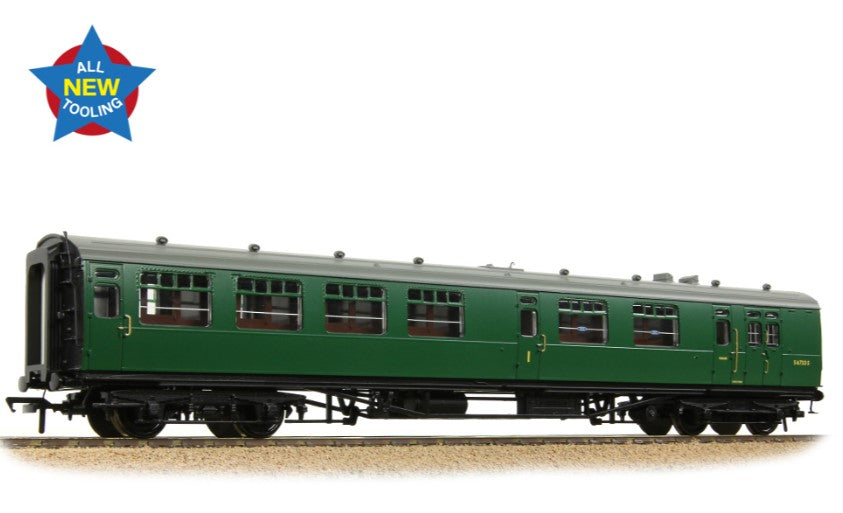 SR Bulleid Brake Composite Corridor 10" Vents BR (SR) Green No.S6733S