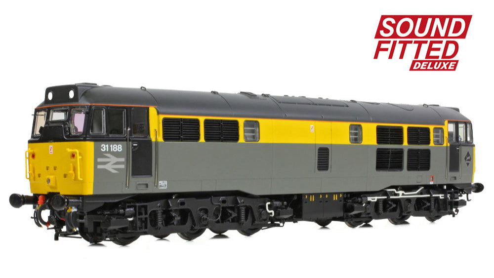Class 31/1 Refurbished 31188 BR Engineers Grey & Yellow Diesel Locomotive - DCC Sound Deluxe