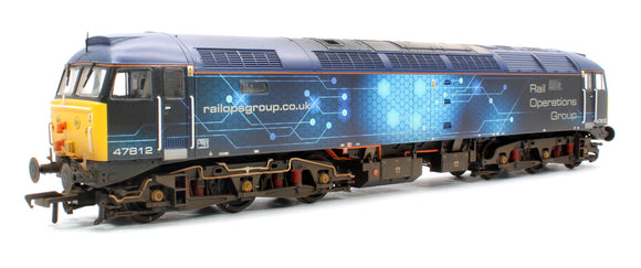 Highly Detail Weathered Class 47/4 47812 Rail Operations Group (ROG) Diesel Locomotive
