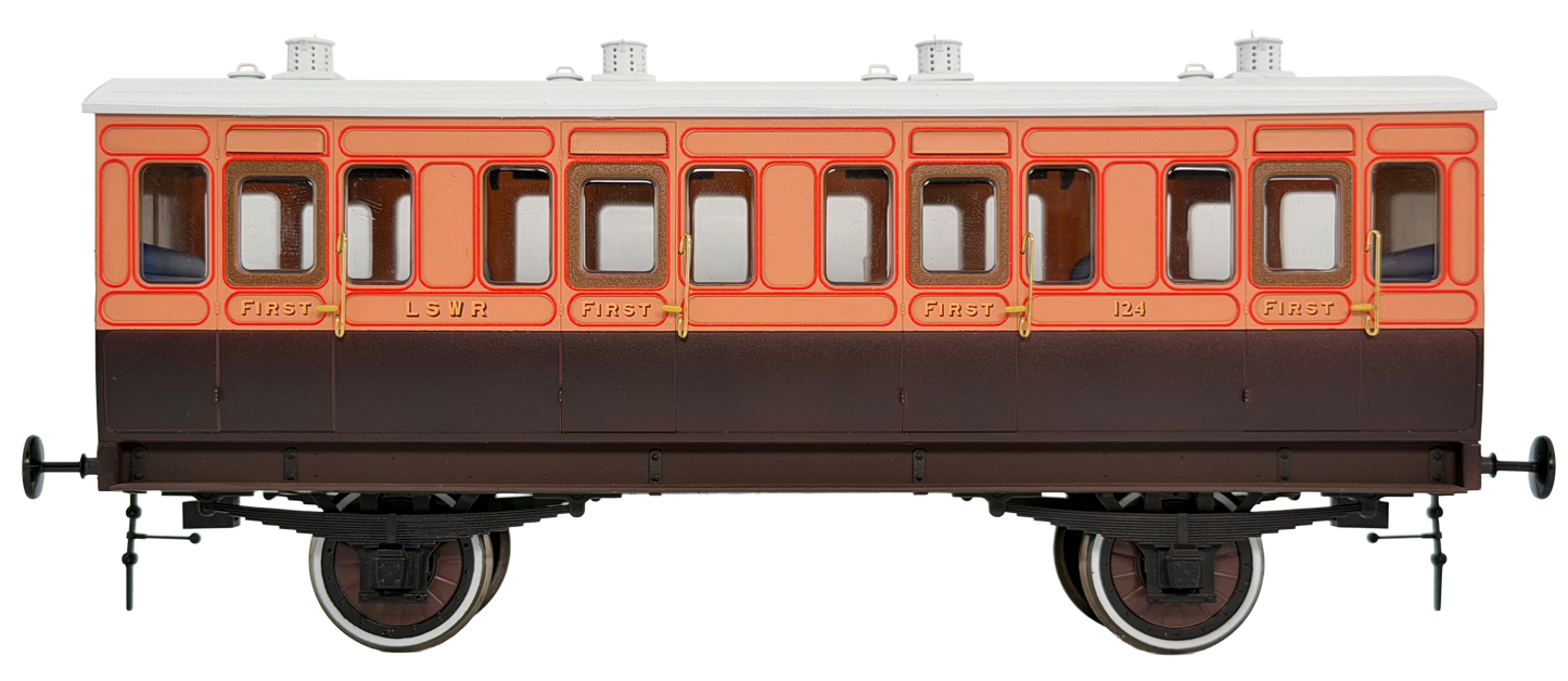 7P-020-450D Stroudley 4 Wheel LSWR suburban oil lit All first No 124 - DCC & Light Bar Fitted
