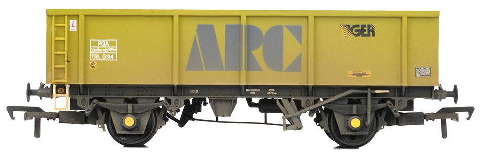 POA Mineral Wagon 'ARC/Tiger' Yellow No.TRL5314 - Weathered