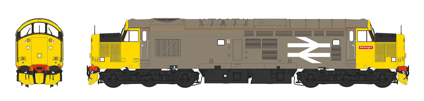 Class 37/5 BR Railfreight Large Logo Grey Unnumbered Diesel Locomotive