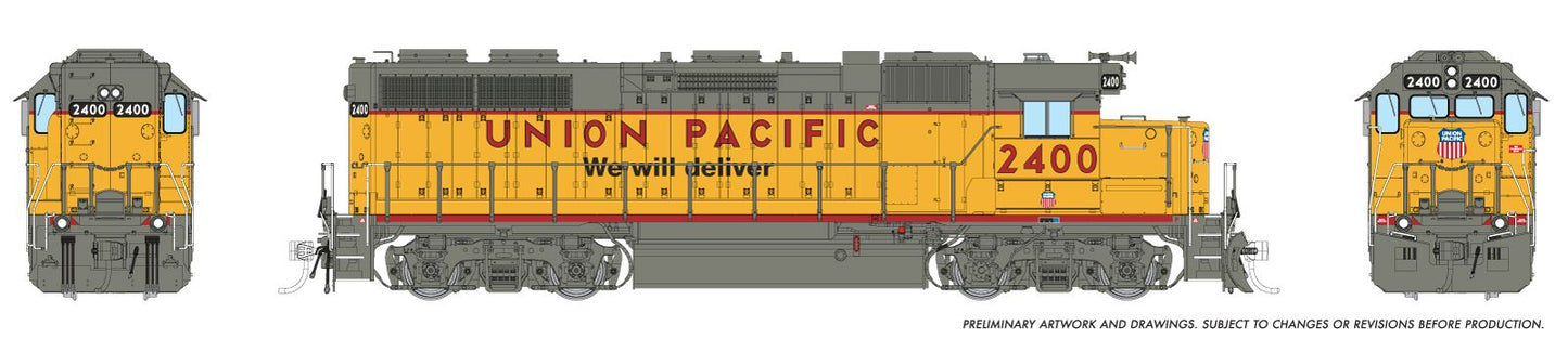 HO EMD GP38 (DC/DCC/Sound): Union Pacific - Dash-3 Rebuild: #2400