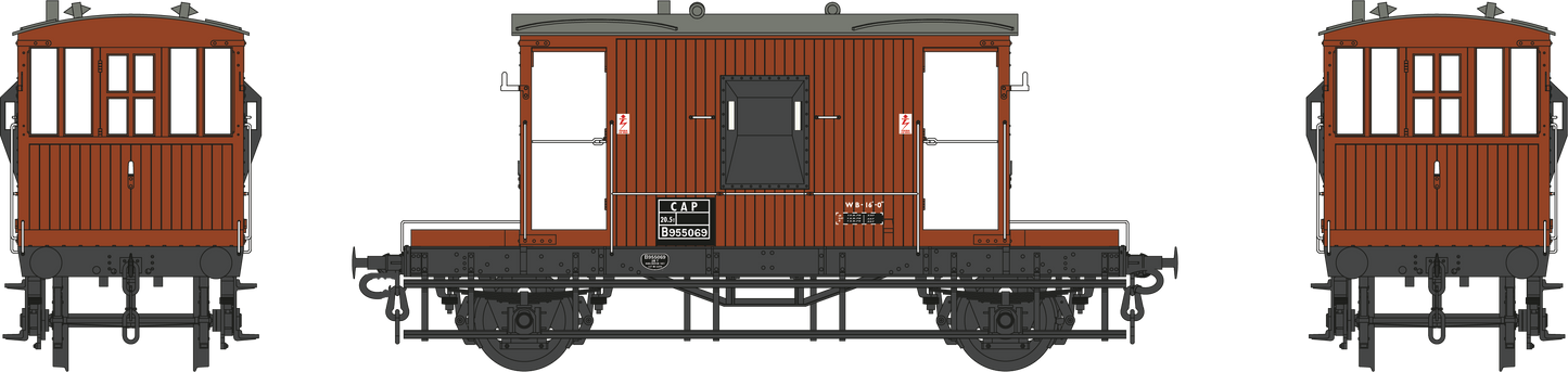 BR 20T Brake Van Diagram 1/506 B955069 BR Bauxite