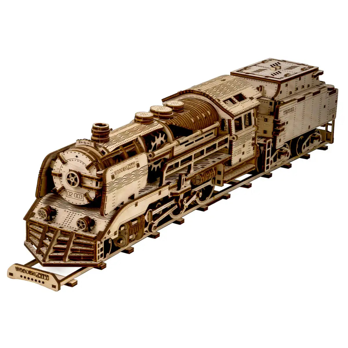 3D Wooden Train Puzzle – Wooden Express + Tender with Rails