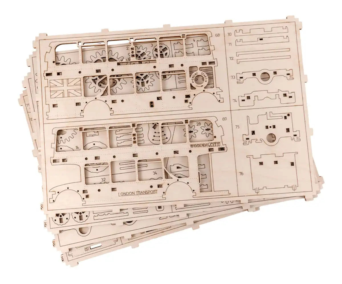 3D Wooden Bus Puzzle – London Bus