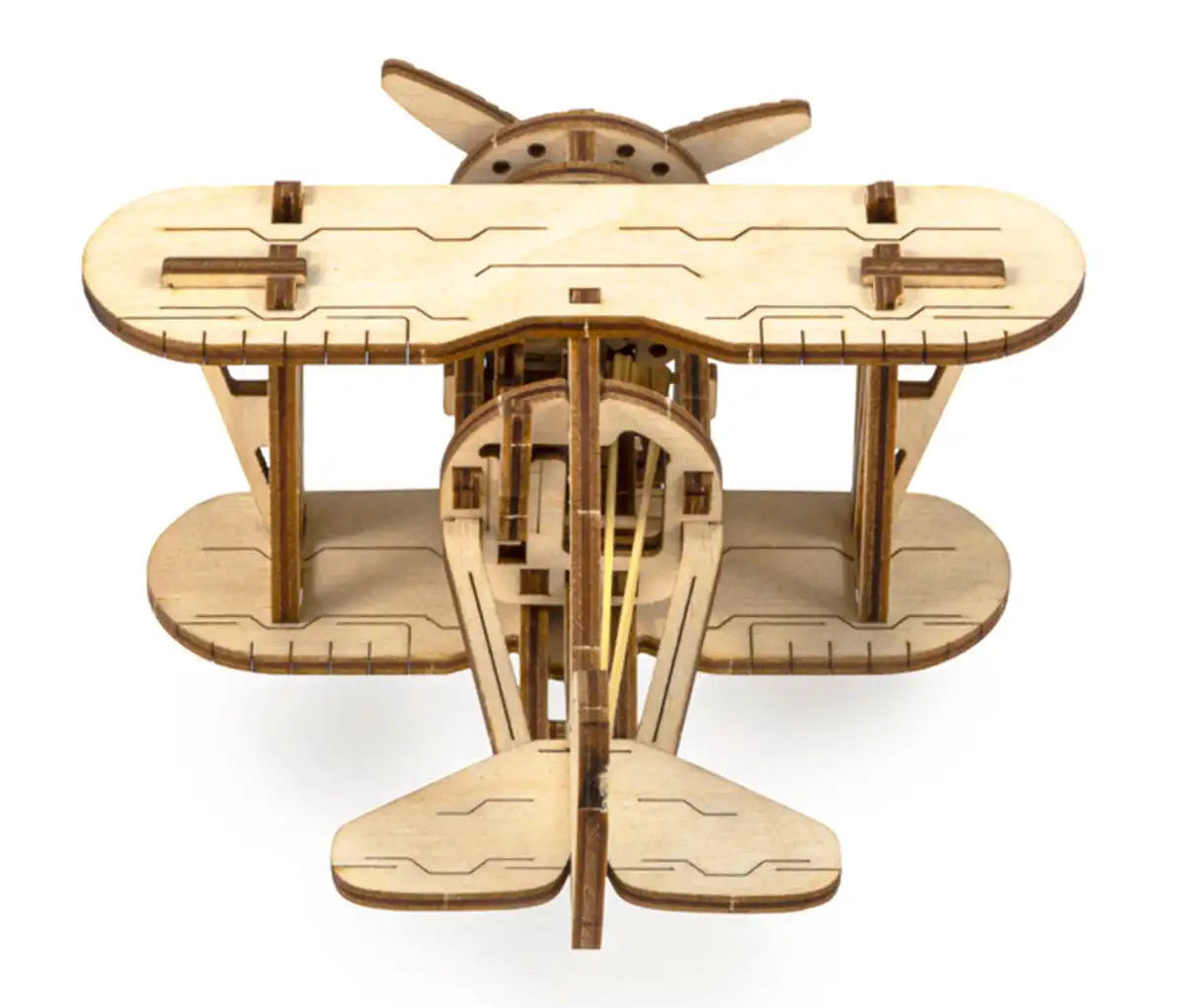 3D Wooden Plane Puzzle – Biplane