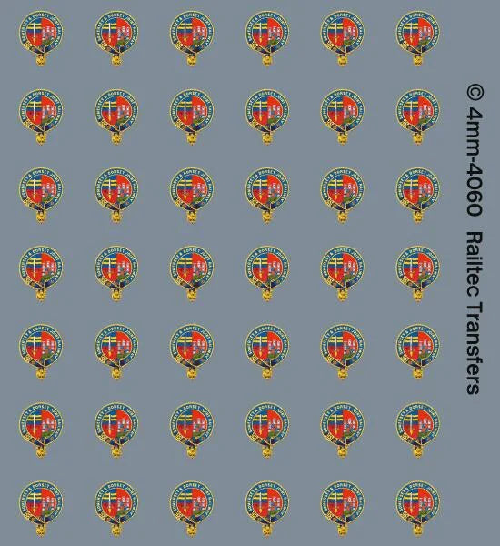 S&DJR Somerset & Dorset Crests OO Gauge Waterslide Decals