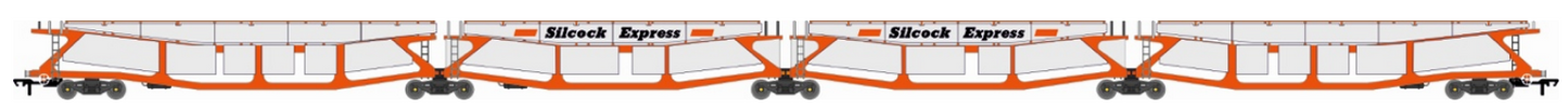 Quad set Cartic-4 car carrier - Silcock Express livery with side screens (set A)