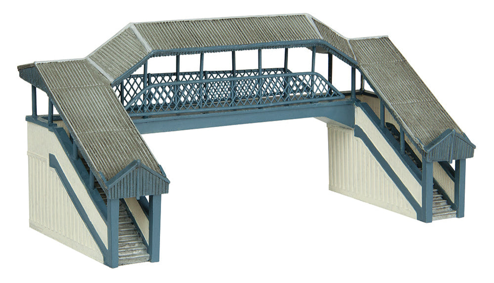 Covered Metal Footbridge Blue & Cream