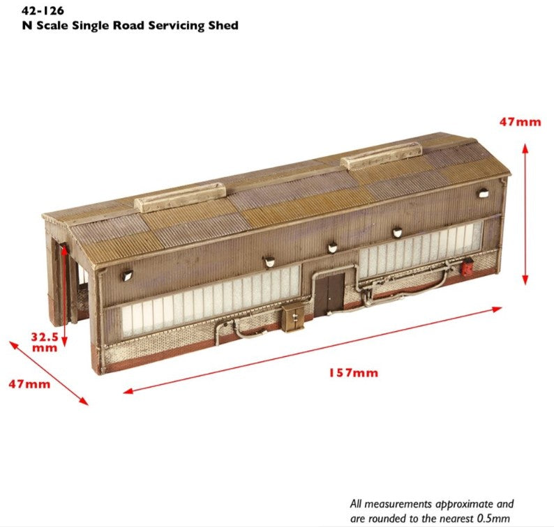 Single Road Servicing Shed