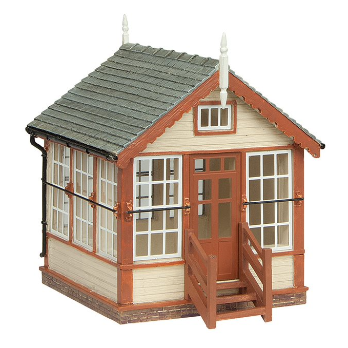 Pre-Owned 44-0184B Platform Mounted Signal Box Brown