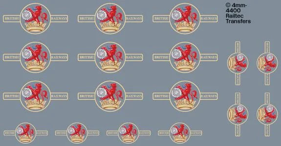 BR Late Crest Ferret & Dartboard (Small & Large) Waterslide Decals
