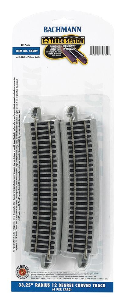 Nick silv 33.25in. rad 12 Degree Curved Track (4/Card)