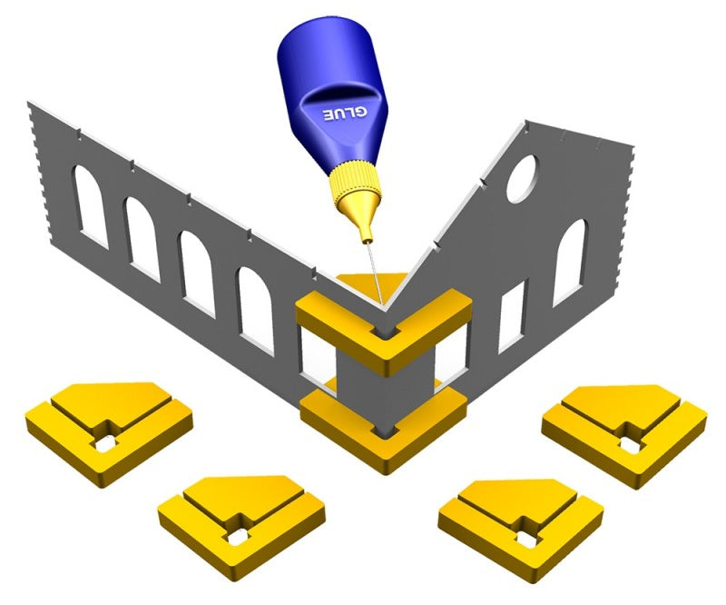 Snap & Glue Set Square (4 Magnetic Clamps w/16 Magnets)