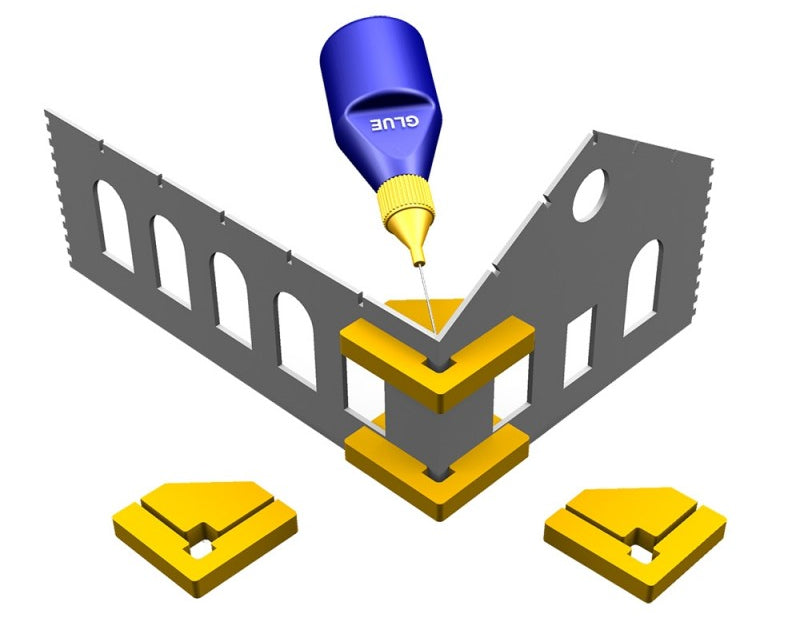 Snap & Glue Set Square (2 Magnetic Clamps w/8 Magnets)